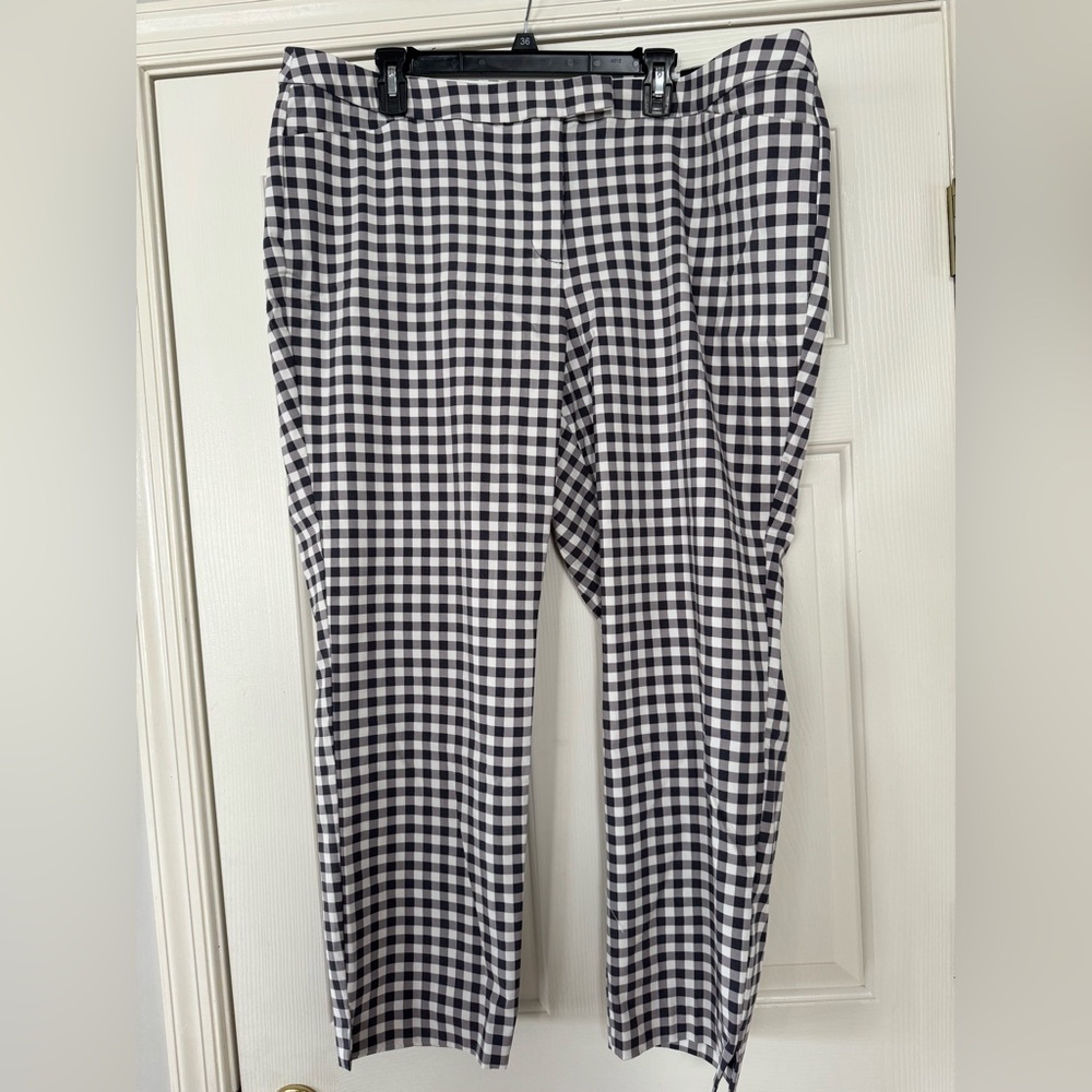 Lane Bryant plaid Madison ankle pants NEW size 22 elastic band